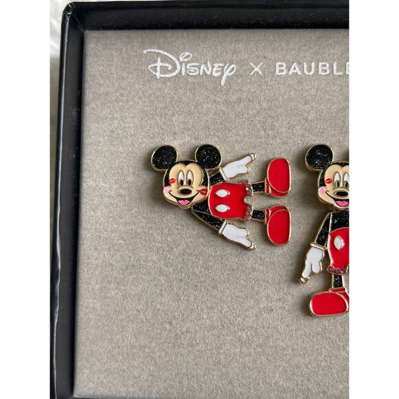 Disney Baublebar Mickey Mouse Kisses Movable Stud Earrings NEW - Picture 3 of 8